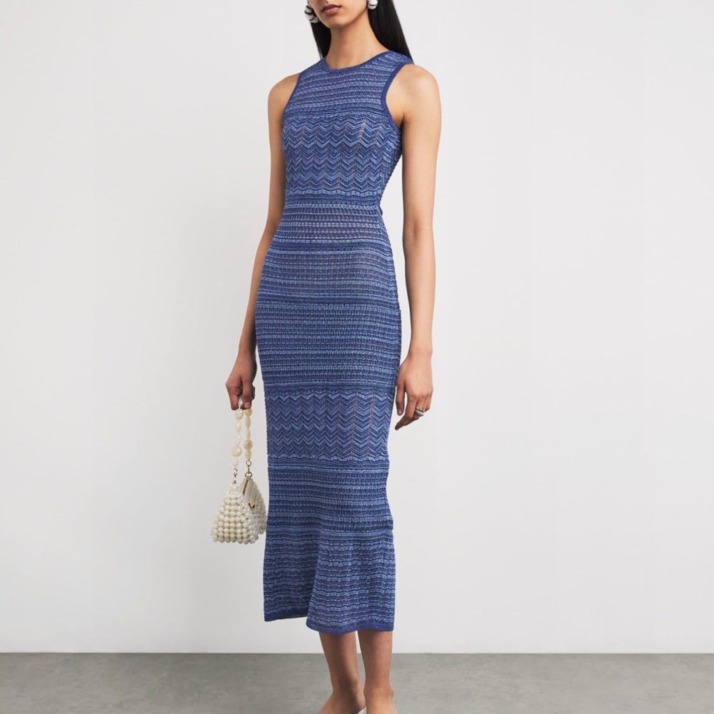 Sandro metallic midi dress